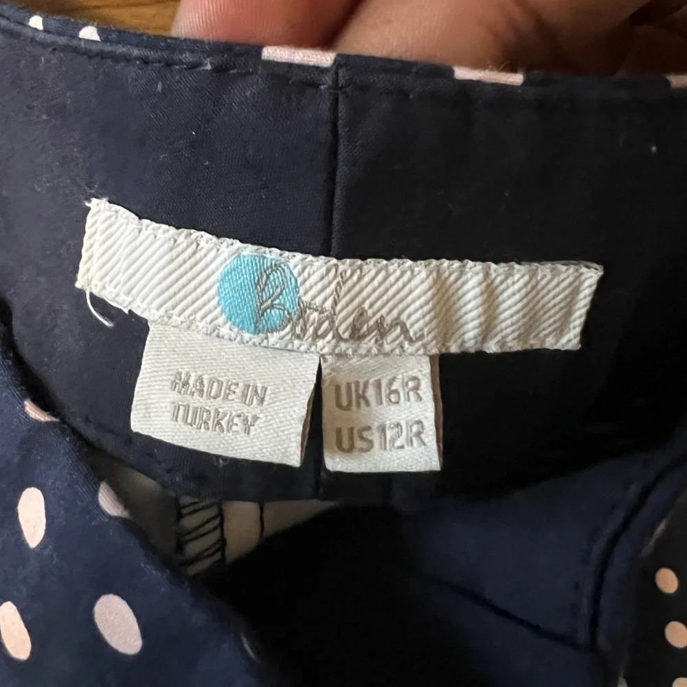 Boden Pants Women's Size 12R Navy Blue Polka Dot
Crop Ankle - Picture 7 of 7
